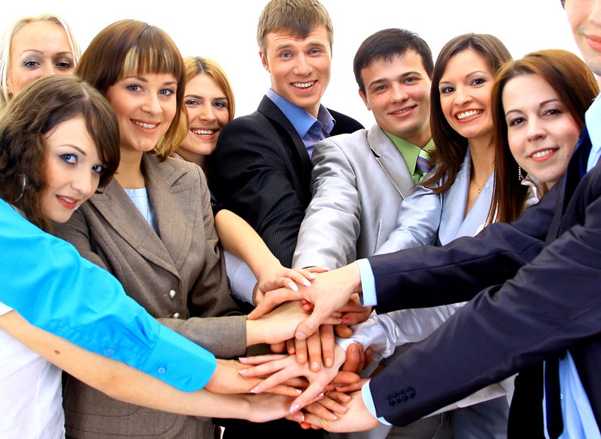 businessteam isolated on white background